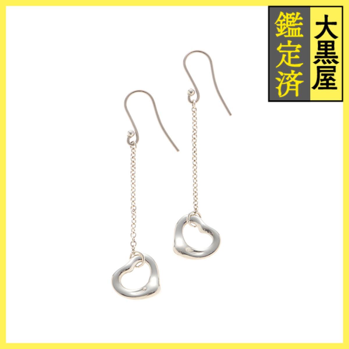 TIFFANY&CO ティファニー オープンハートドロップピアス シルバー 約2.3g 60112465 2145000241447拍卖