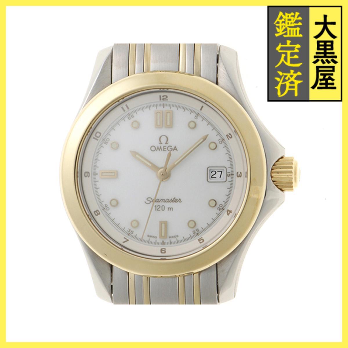 OMEGA オメガ シーマスター 2371.20 K18YG/SS クォーツ ホワイト 女性用/Ladies watches拍卖