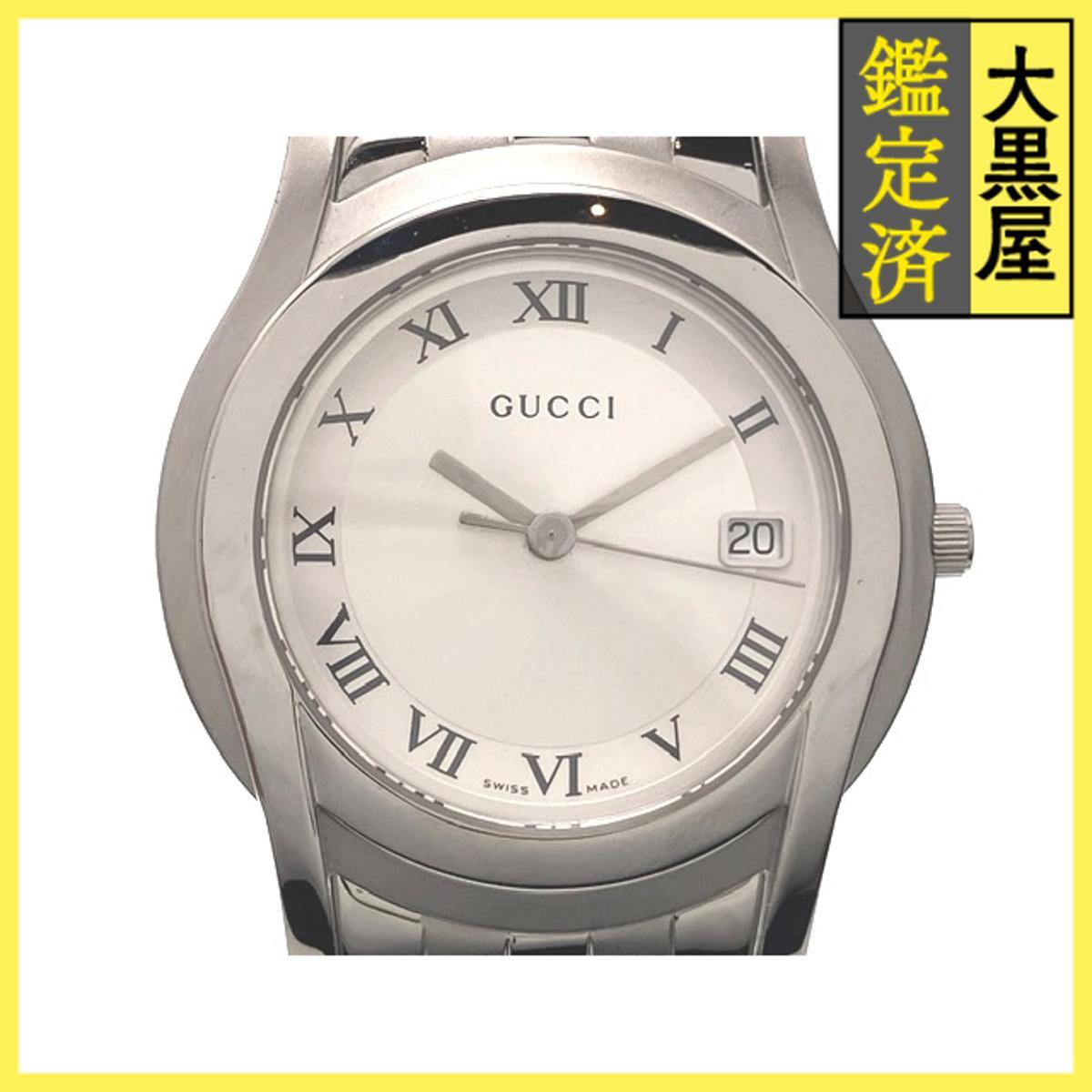 Gucci グッチ 5500M YA055305 SS/SS クォーツ シルバー 男性用/Men's watches拍卖
