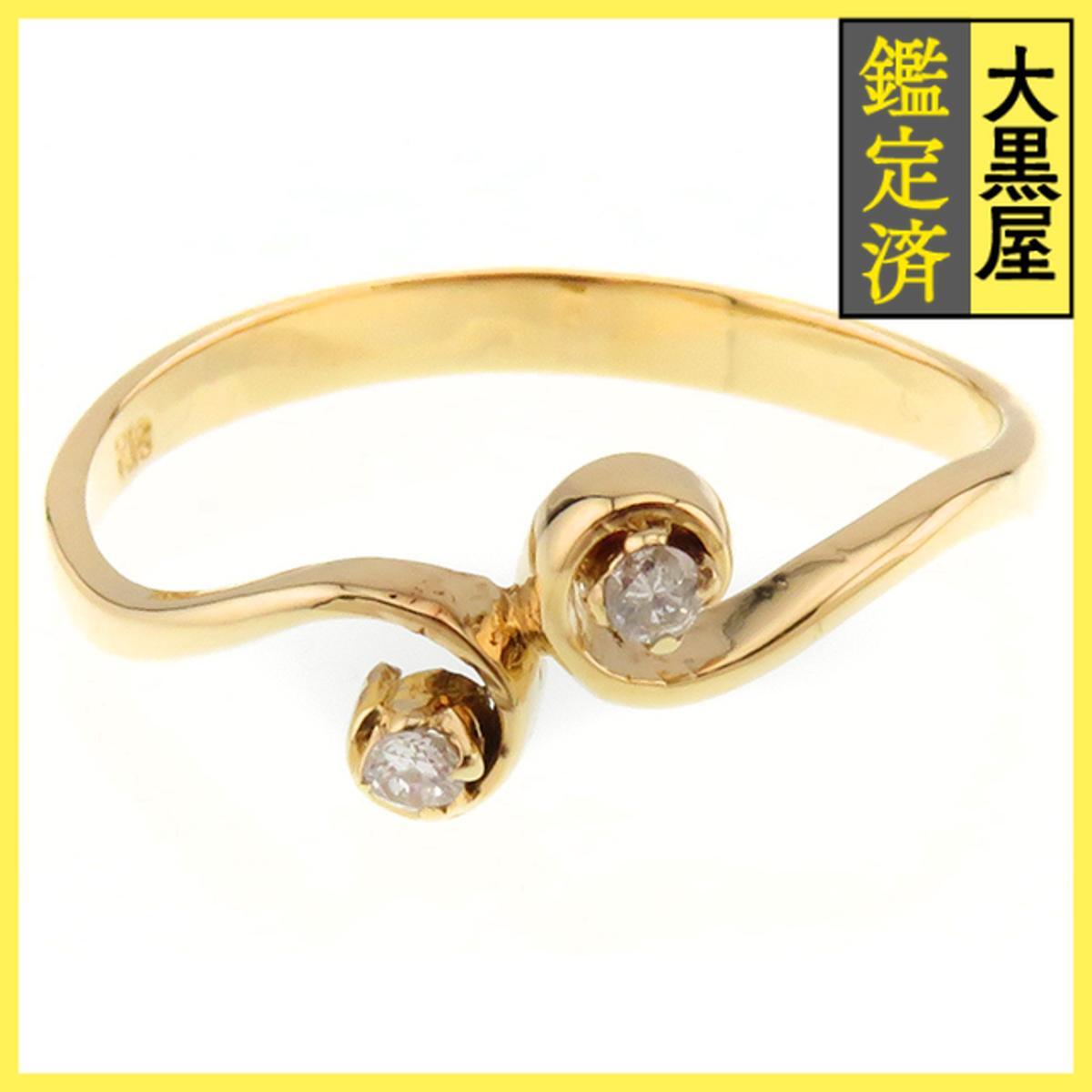 JEWELRY ジュエリー リング 指輪 K18イエローゴールド ダイヤモンド 約1.5g 12.5号拍卖