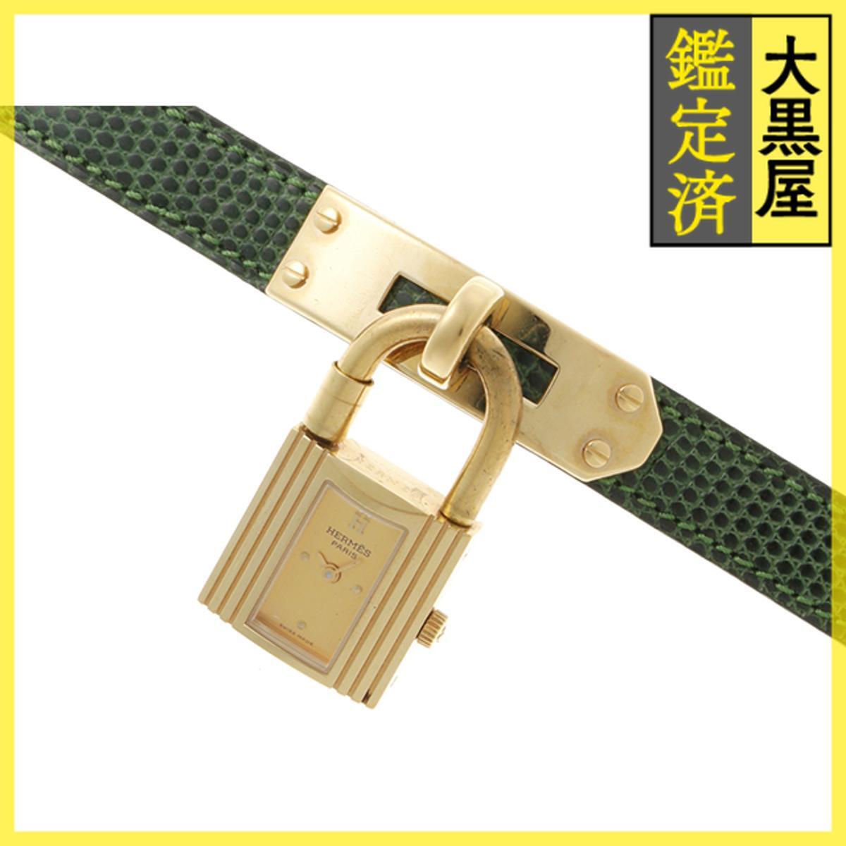 Hermes エルメス ケリーウォッチ KE1.201 GP/リザード クォーツ ゴールド 女性用/Ladies watches拍卖