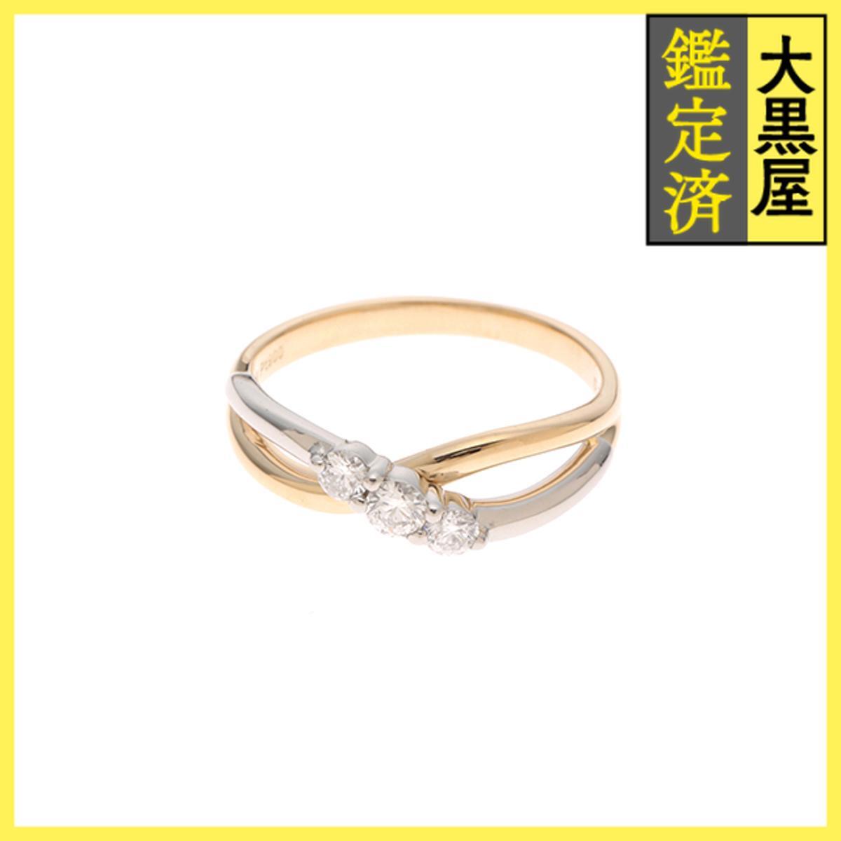 JEWELRY ジュエリー リング K18ゴールド/PT900 #9 ダイヤモンド0.20 2.5g拍卖