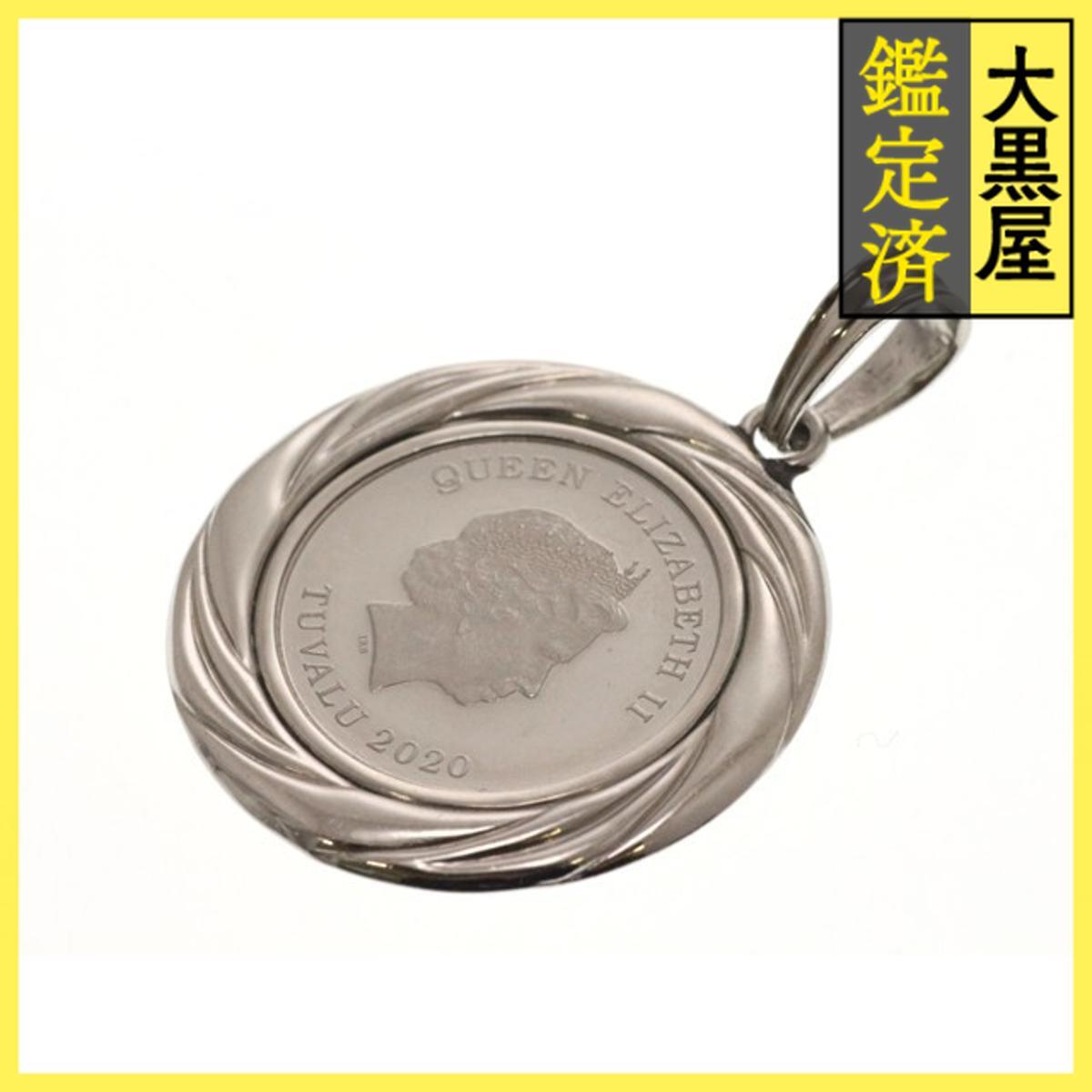 JEWELRY ノンブランド エリザベス二世 ホース コイン 1/10 oz 硬貨 ペンダントトップ PT900 PT1000 5.7g拍卖