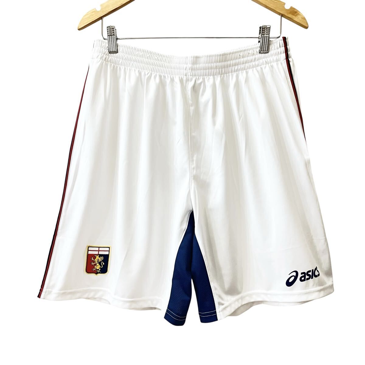 Ye2353cc asics アシックス ハーフパンツ ジェノアCFC アウェイ用ショーツ ゲームパンツ サイズXL ホワイト ショートパンツ 短パン拍卖