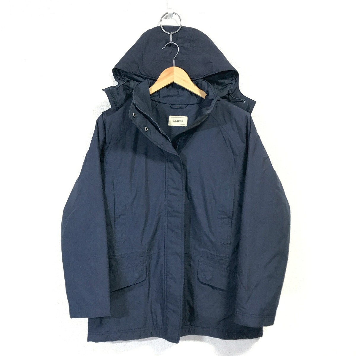 Ye2331dL L.L.Bean エルエルビーン サイズXL位 マウンテンパーカー 中綿ジャケット ジャンパー ネイビー 紺色 レディース アウトドア 古着拍卖