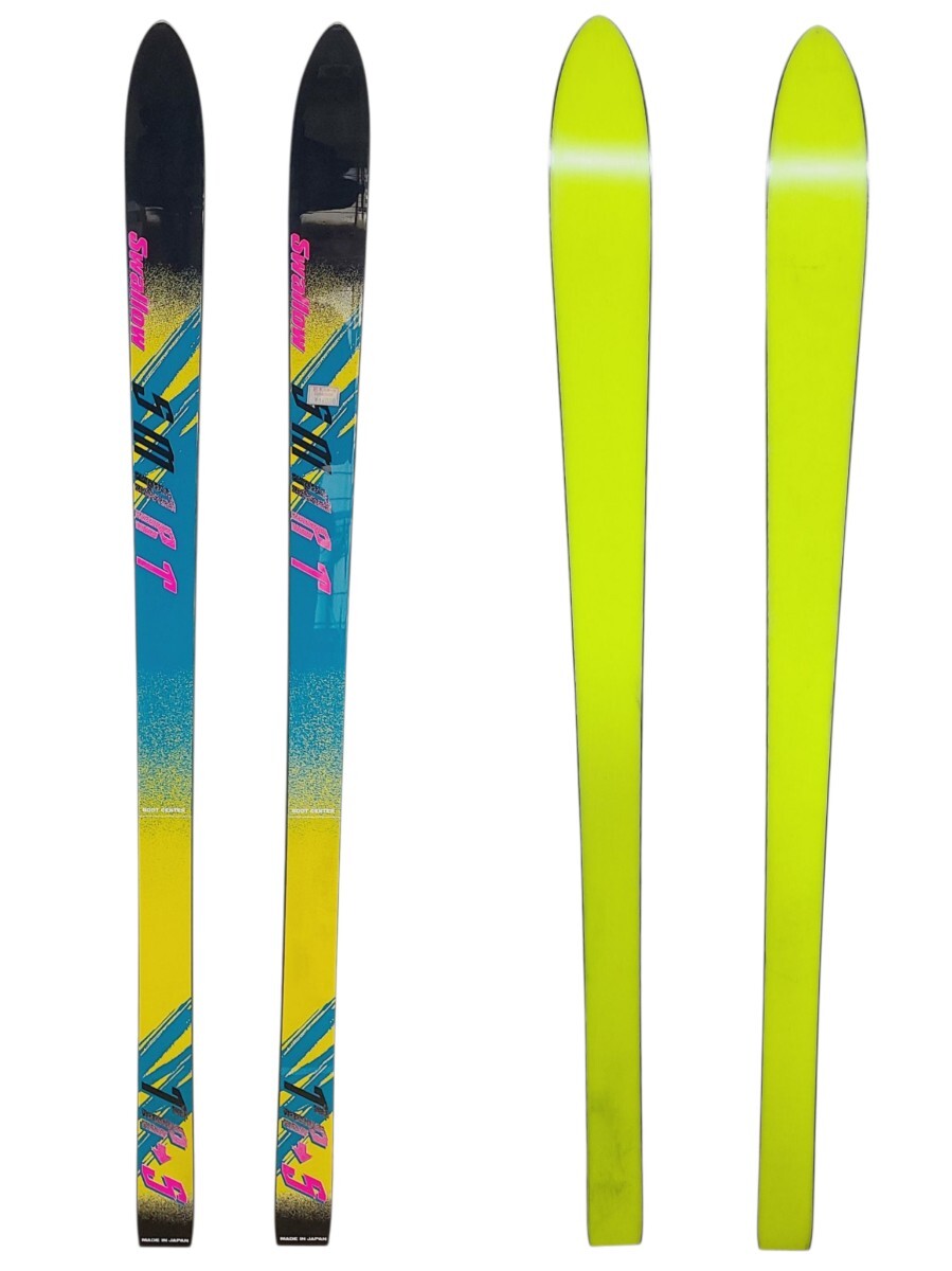 Ye2391LL◎未使用品 日本製 SWALLOW スワロー SMART スキー板 130cm スキー板 ジュニア 子供 キッズ グリーン×イエロー×ブラック拍卖