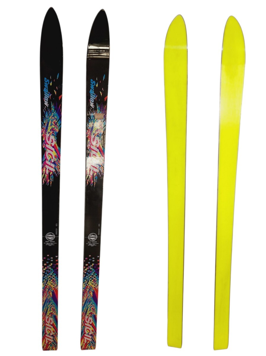 Ye2396LL◎未使用品 SWALLOW スワロー SIGIL スキー板 130cm スキー板 ジュニア 子供 キッズ ブラック 黒 アウトドア ウィンタースポーツ拍卖
