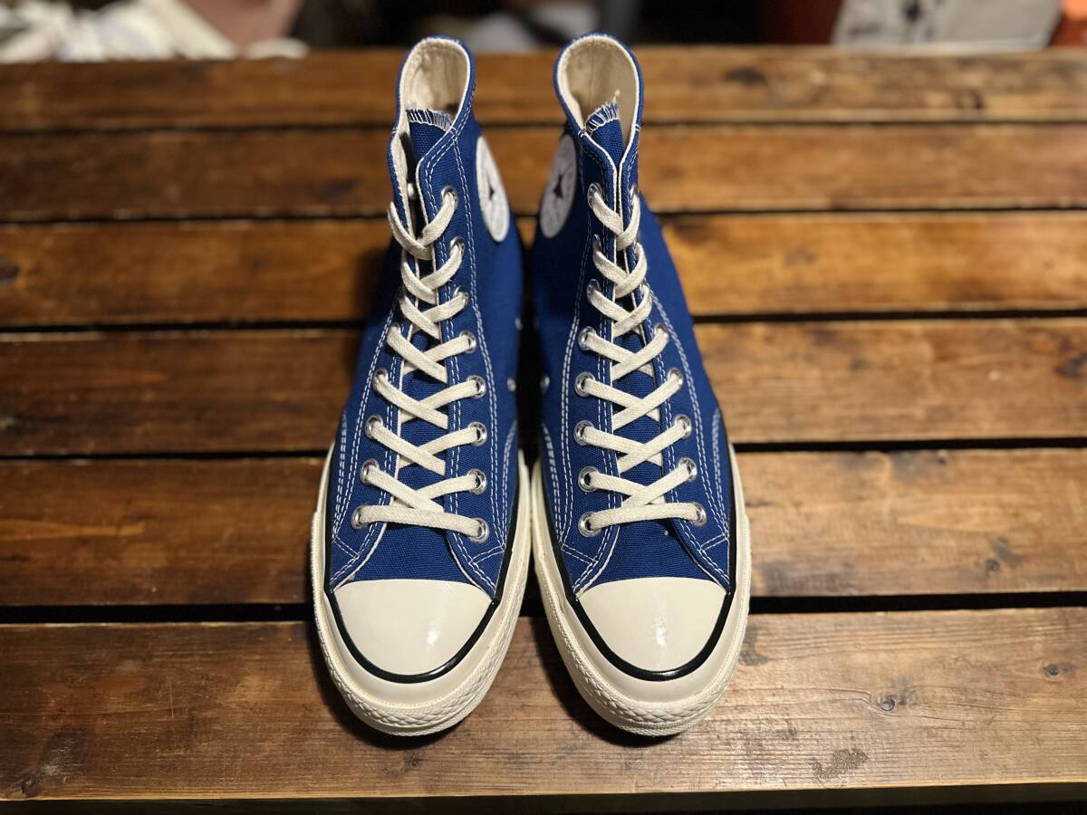 コンバース chuck Taylor チャックテイラー ct70 オールスター CONVERSE 三ツ星 ハイカット HI 25.5 ブルー拍卖