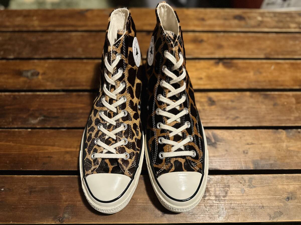 コンバース chuck Taylor チャックテイラー ct70 オールスター CONVERSE 三ツ星 ハイカット HI 27.5 ハラコ レオパード拍卖