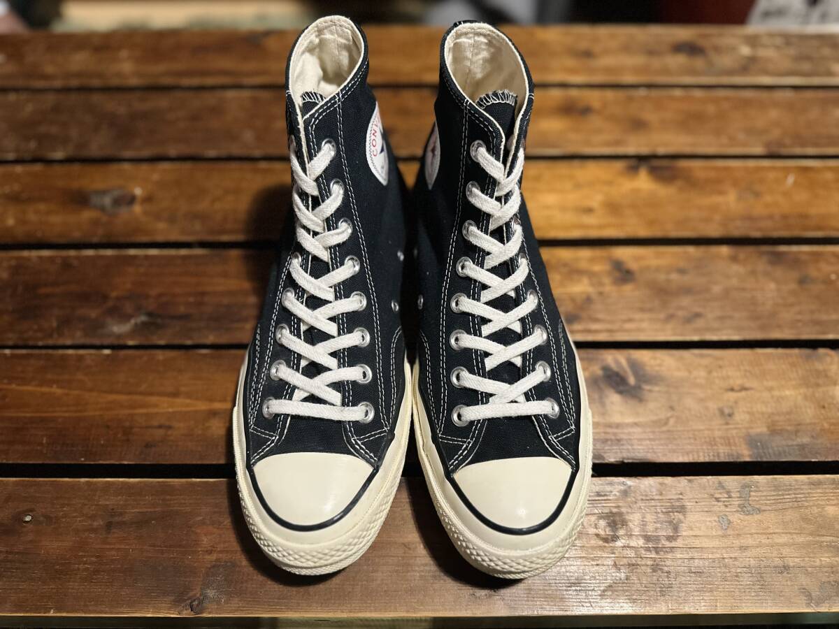 コンバース chuck Taylor チャックテイラー ct70 オールスター CONVERSE 三ツ星 ハイカット HI 旧タグ 旧パッチ 26.0 26 ブラック拍卖