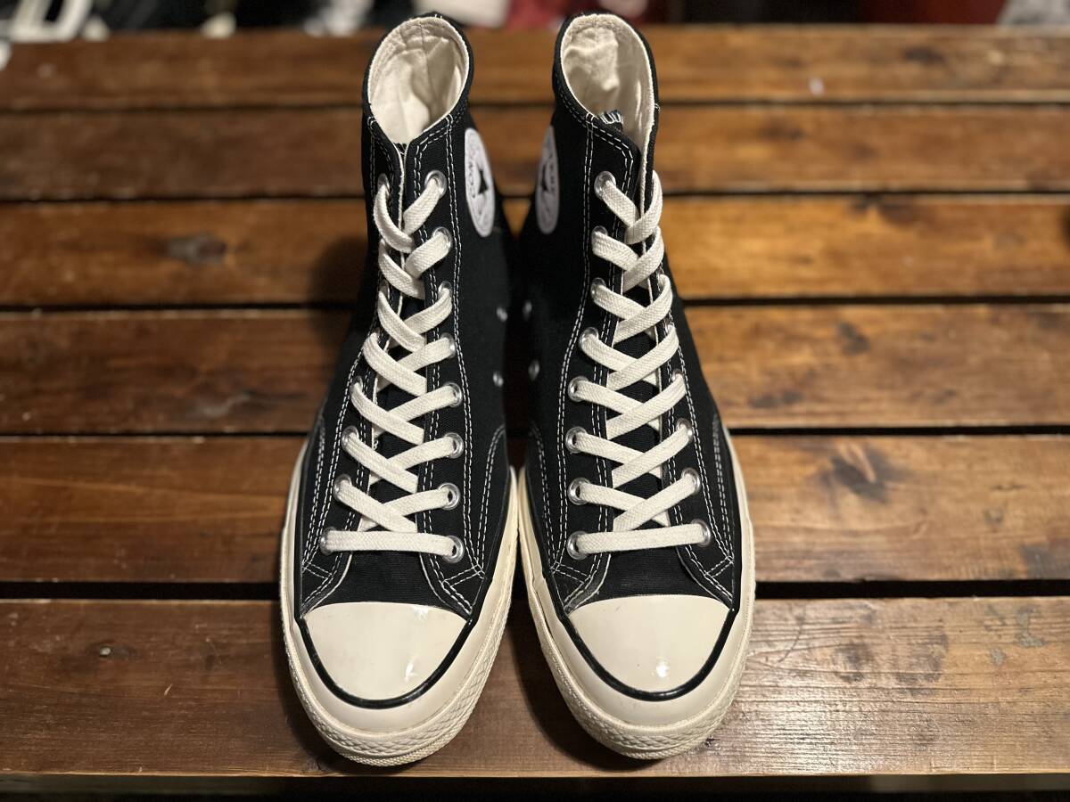 コンバース chuck Taylor チャックテイラー ct70 オールスター CONVERSE 三ツ星 ハイカット HI 27.5 ブラック拍卖