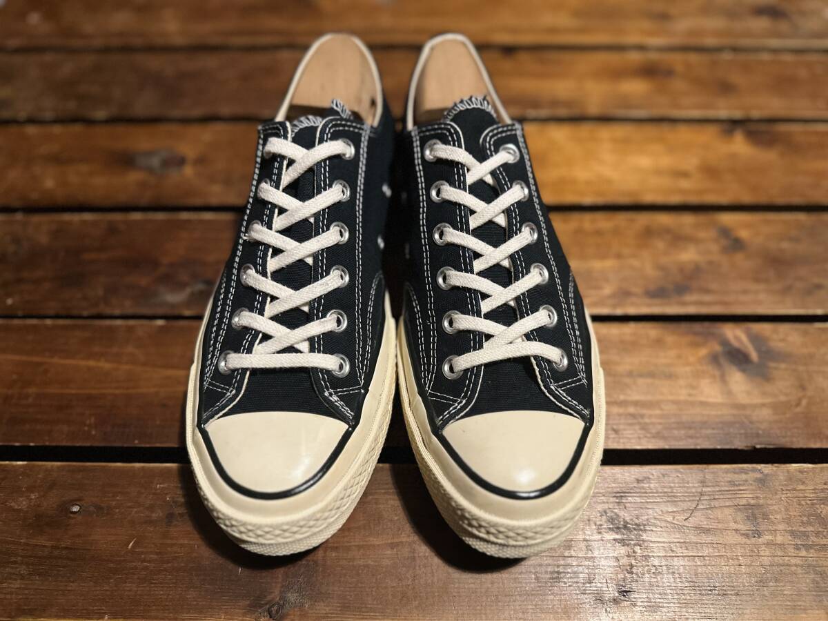 コンバース chuck Taylor チャックテイラー ct70 オールスター CONVERSE 三ツ星 OX ローカット LOW 26.5 ブラック 黒拍卖