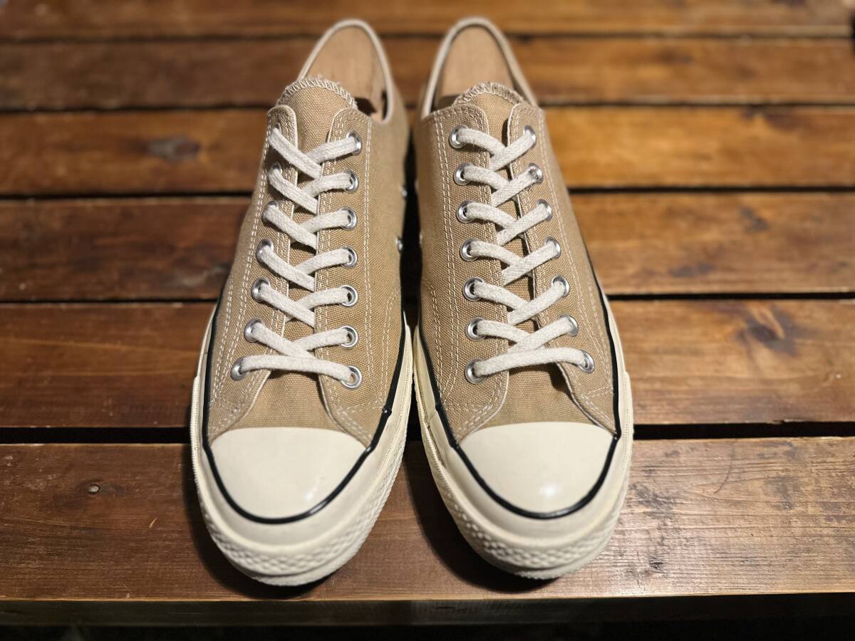 コンバース chuck Taylor チャックテイラー ct70 オールスター CONVERSE 三ツ星 OX ローカット LOW 27.5 ベージュ拍卖