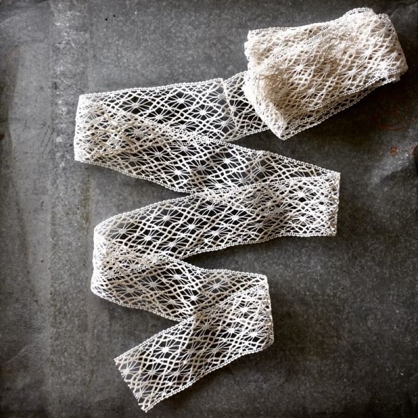 1900s France 8X100c リネン 難解な蜘蛛の巣とレティチェラ的レース アンティーク 麻 ニードルポイント ハンドメイド br38mn拍卖