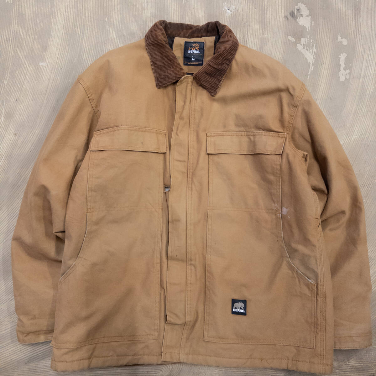 古着 BERNE ベルン ダックジャケット カバーオール メンズXL拍卖