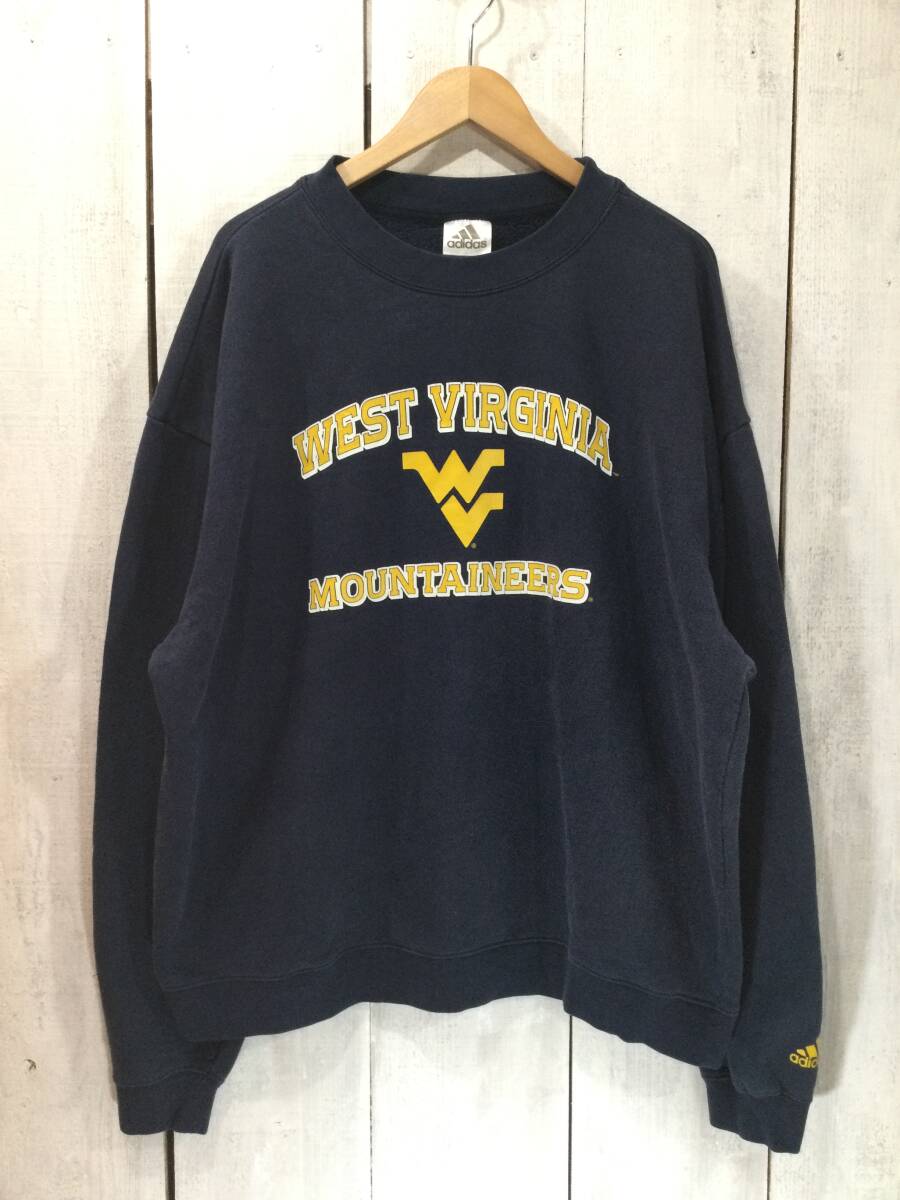 adidas アディダス カレッジロゴ プリント スウェット スウェットシャツ トレーナー メンズXL 大きめ 良品拍卖