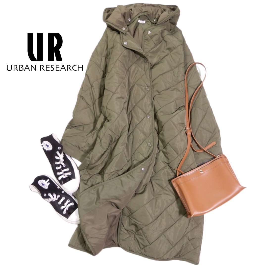 アーバンリサーチ ITEMS URBAN RESEARCH 大人カジュアル☆ 2WAY フード付き キルティング 中綿ダウンジャケット コート F拍卖