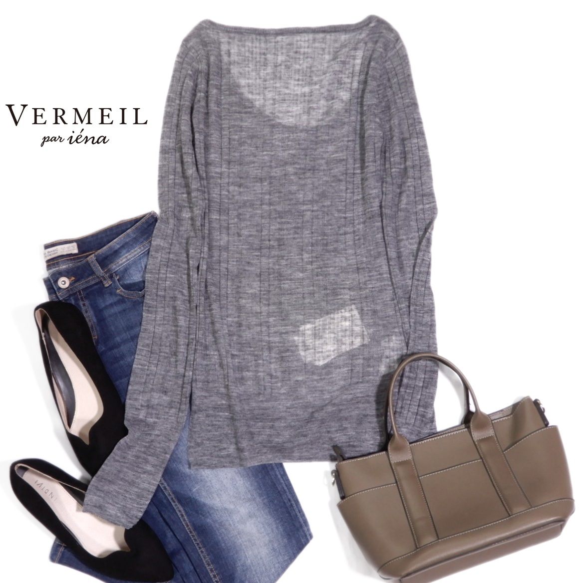 未使用 ベルメイユ パー イエナ VERMEILE par IENA 上質☆アルパカ混 ランダムリブ ニット プルオーバー F拍卖