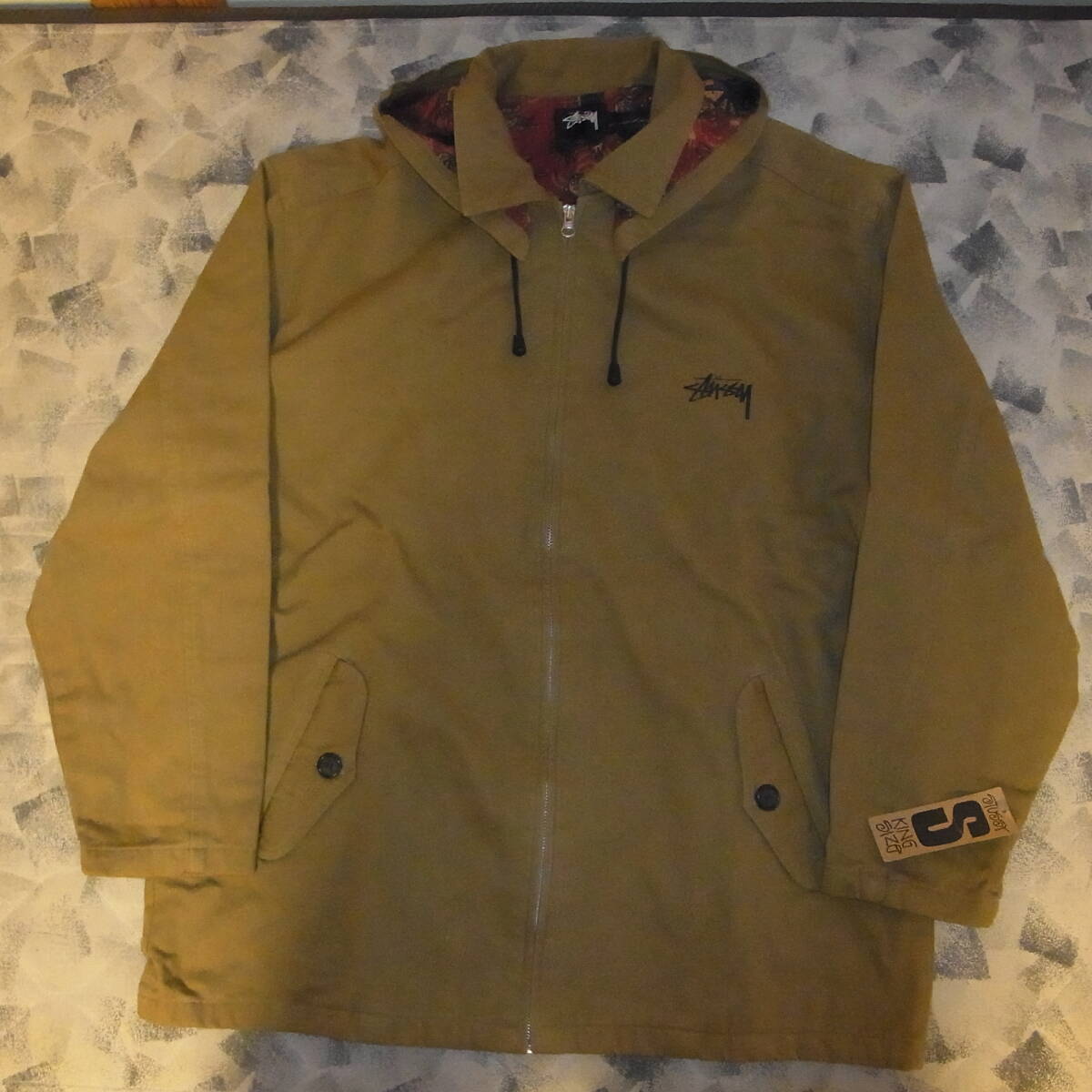 激レア 新品未使用 80s OLD STUSSY ドラゴン柄 フーデッドジャケット デッドストック ステューシー オールド ヴィンテージ 古着 カーハート拍卖