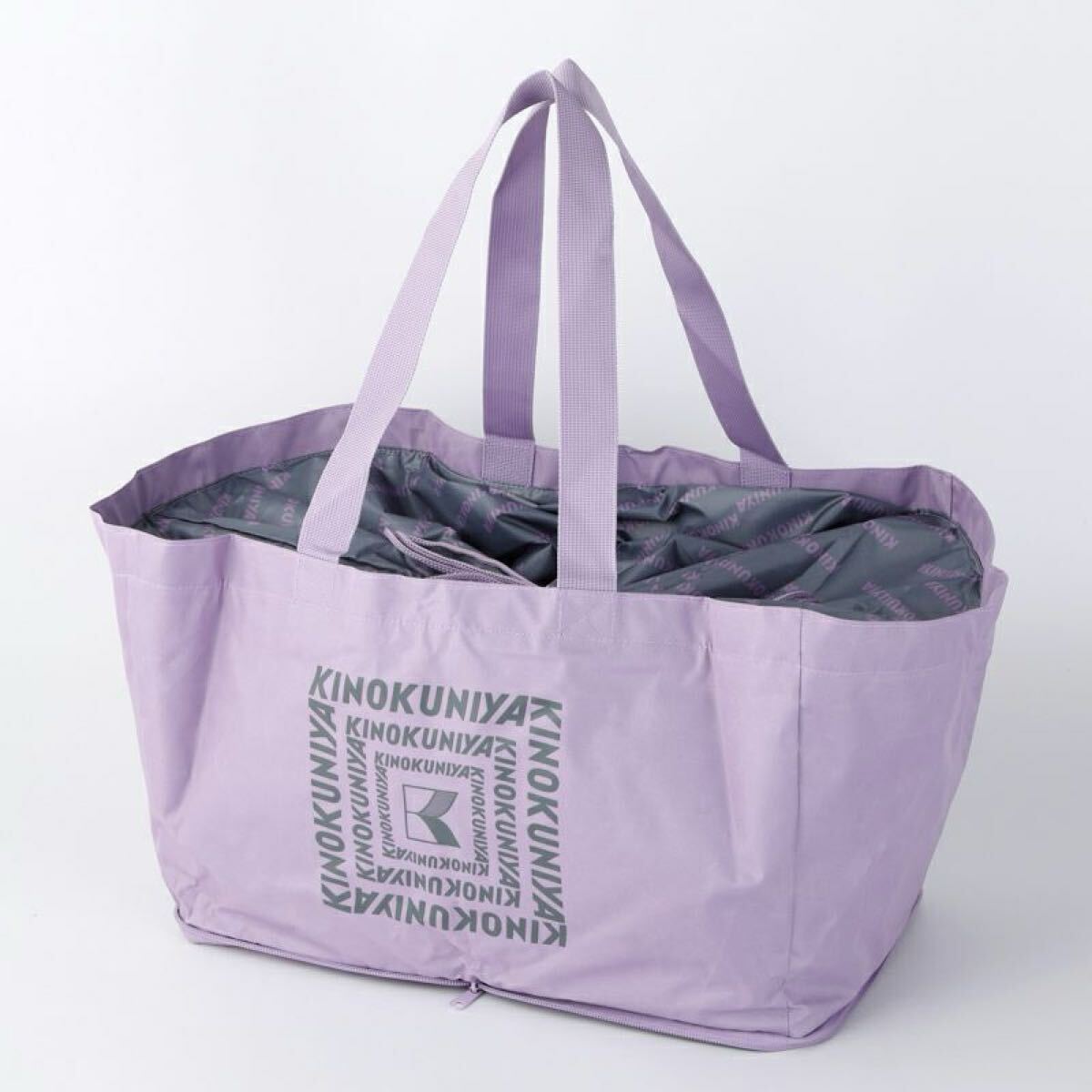 【新品未開封】紀ノ国屋 折りたためる保冷カゴバッグ パープル拍卖