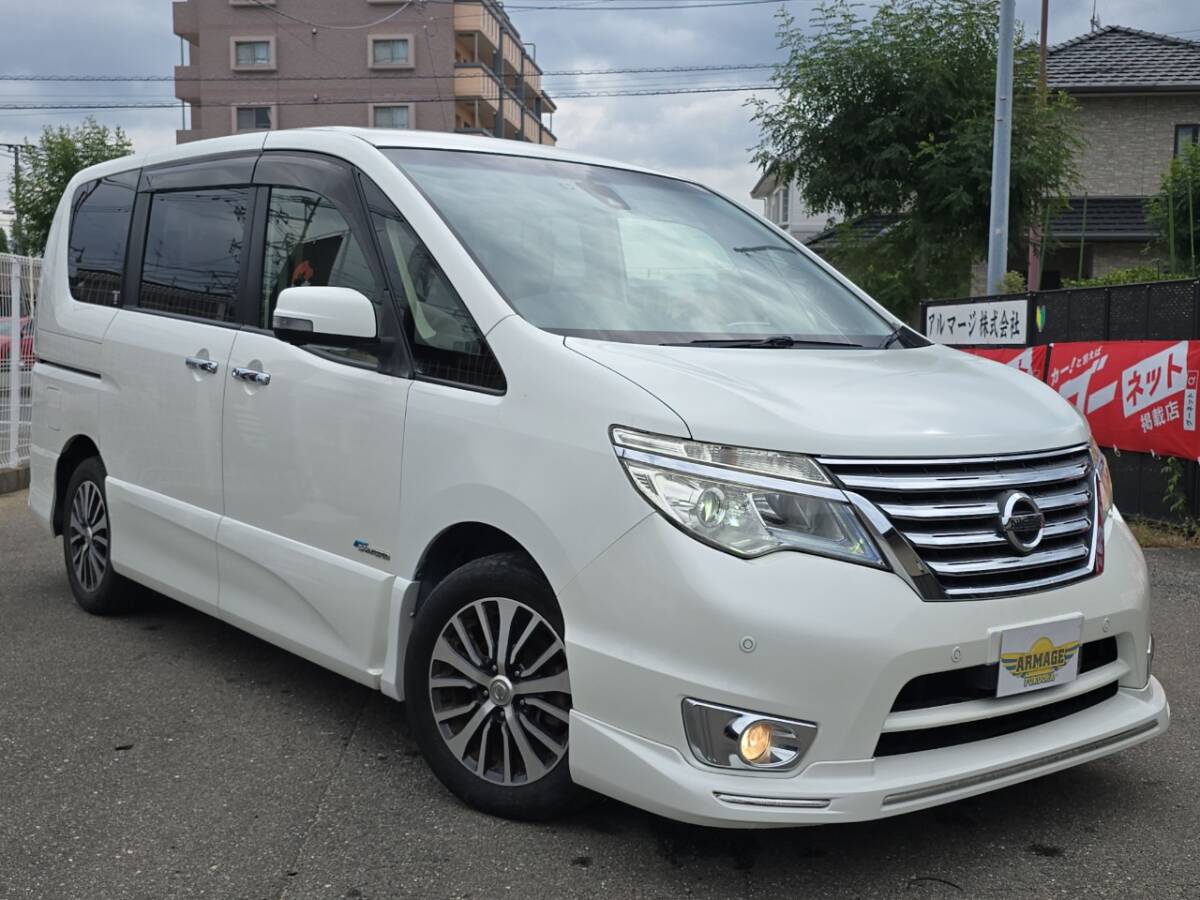 ※九州・福岡発※セレナ*ハイウェイスターG S-HV*車検9年11月*純正ナビ*DTV*アラウンドビュー*両側オートスラ*ETC*クルコン*HID*純正AW*拍卖