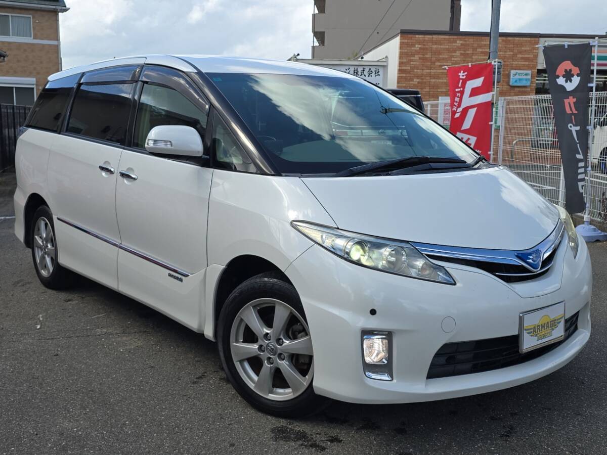 ※九州・福岡発※エスティマHV*X*車検9年6月*純正ナビ*DTV*Bカメラ*後席モニター*両側パワスラ*ETC*クルコン*HIDライト*純正AW*7人乗り*拍卖