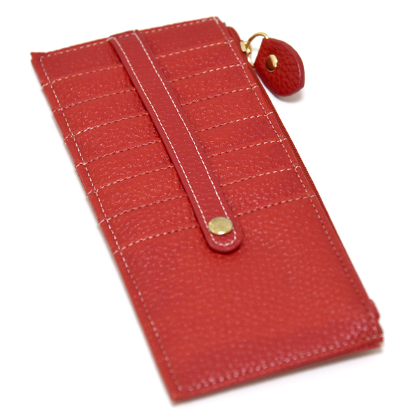 新品 カードケース 薄型 大容量 レディース レッド 赤 メンズ スリム フラグメントケース カード入れ レザー 合皮 長財布 収納 未使用拍卖