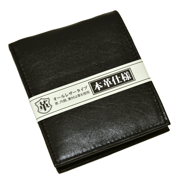 新品 KWS ORIGINAL 本革 フルレザー 二つ折り財布 薄型 ショートウォレット 未使用 メンズ シンプル 牛革 無地 焦げ茶 ダークブラウン拍卖