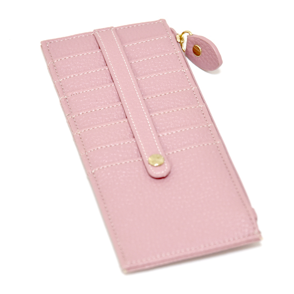 新品 カードケース 薄型 大容量 レディース ピンク メンズ スリム フラグメントケース カード入れ レザー 合皮 長財布 収納 未使用拍卖