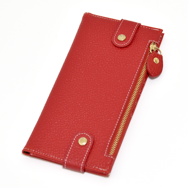 新品 カードケース 折り畳み レッド 赤 薄型 大容量 レディース メンズ スリム フラグメントケース カード入れ レザー 長財布 未使用拍卖