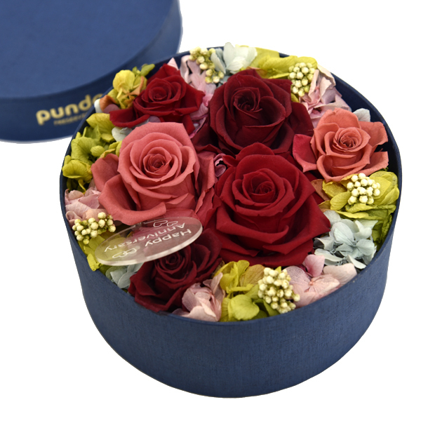 プンダミリア ハットケース プリザーブドフラワー 花 おしゃれ プレゼント プロポーズ インテリア pundamilia拍卖