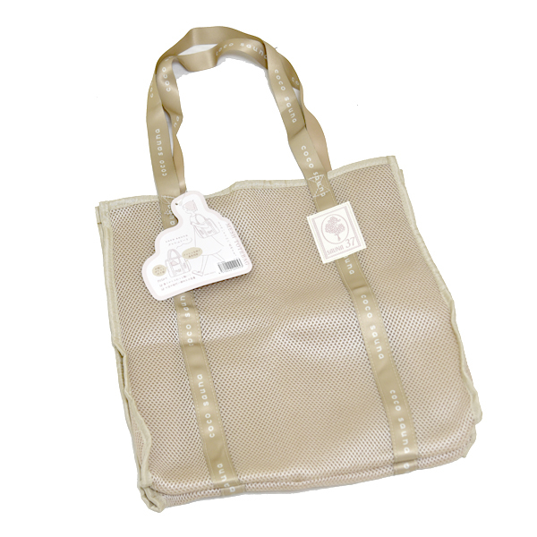 新品 coco sauna メッシュ トートバッグ ベージュ 軽量 温泉バッグ サウナ 銭湯 スイミングバッグ 男女兼用 スパバッグ 未使用 レディース拍卖