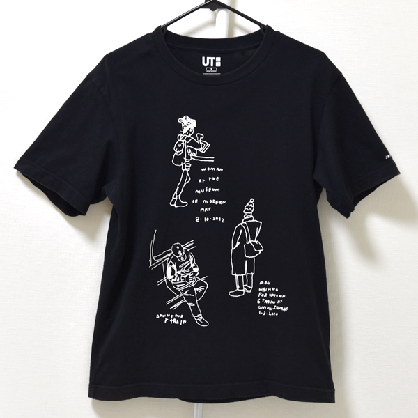 UNIQLO UT メンズ S ジェイソン・ポラン ブラック イラスト 半袖 Tシャツ カットソー 黒 ユニクロ拍卖
