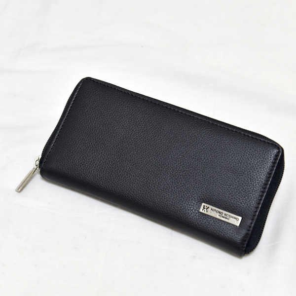 HIROKO KOSHINO HOMME 本革 メンズ ブラック 長財布 新品 未使用 ラウンドファスナー コシノヒロコ シープレザー 小銭入れあり 黒 男性用拍卖