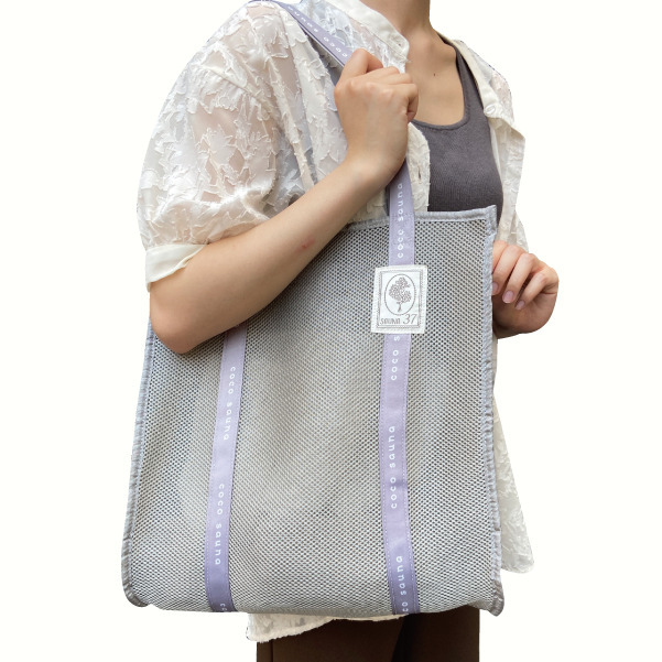 新品 coco sauna スパバッグ メッシュ トートバッグ グレー 軽量 温泉バッグ サウナ 銭湯 スイミングバッグ 未使用 レディース拍卖