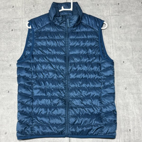 UNIQLO ウルトラライトダウン ダウンベスト ユニクロ URTRA LIGHT DOWN インナー 撥水 防寒 保温 軽量 ブルー 単色 無地 シンプル 早6144拍卖