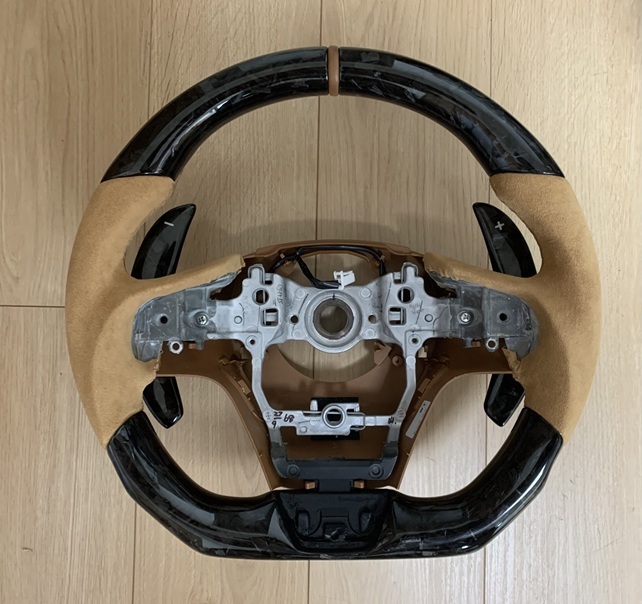 【受注生産品】LEXUSレクサスLC500フラットボトムカーボンステアリング【純正加工】拍卖