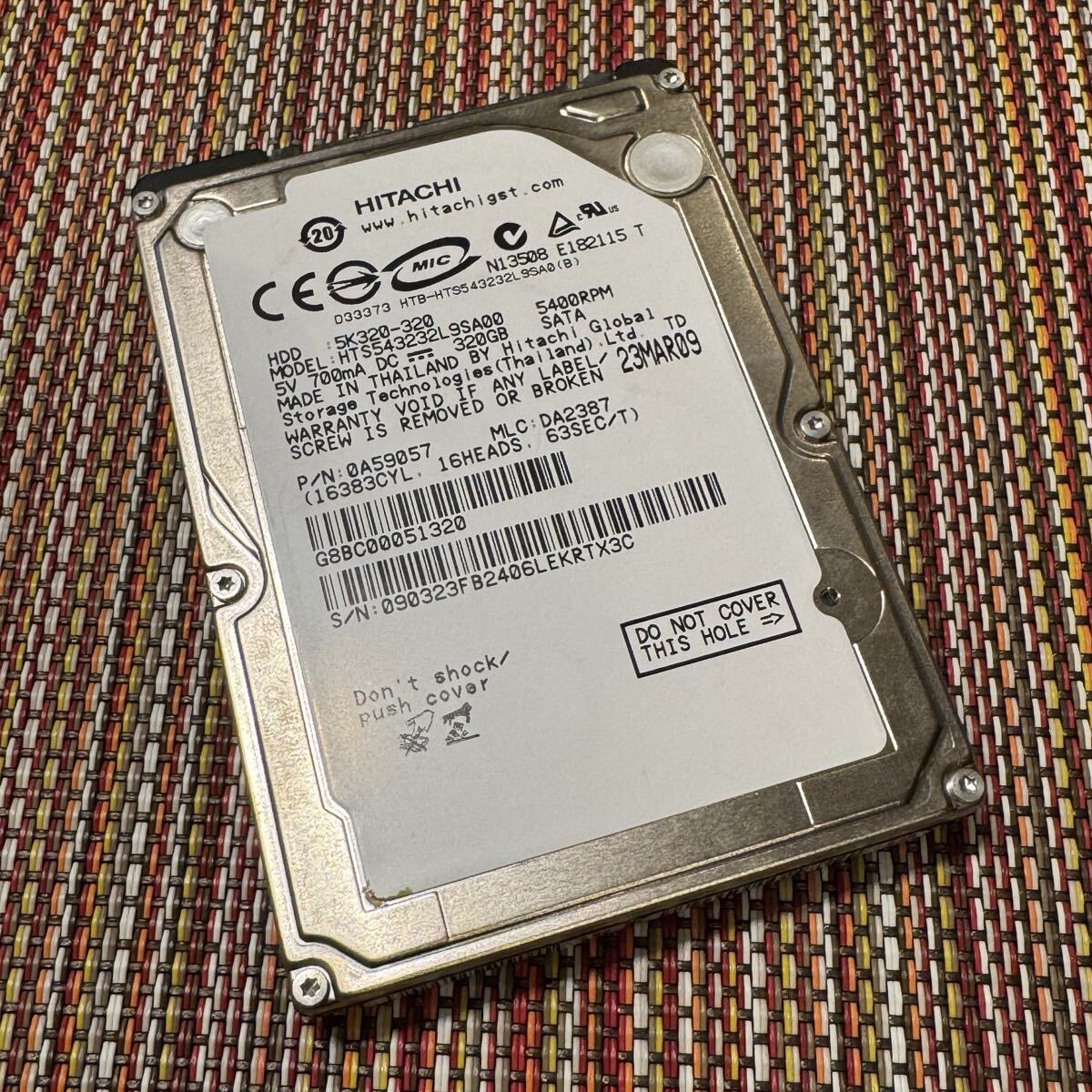 HITACHI 日立 HTS543232L9SA00 320GB 2.5インチ 9mm厚 送料無料拍卖