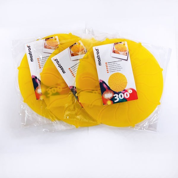 991*mastrad orka テーブルマット シリコン製 サン/イエロー 3枚セット 鍋敷き 鍋つかみ オープナー ビンの蓋開け 未使用品拍卖