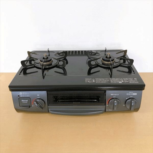 651*Rinnai リンナイ ガステーブル ガスコンロ RTE565BKR 都市ガス 12A・13A 右強火 2023年製拍卖