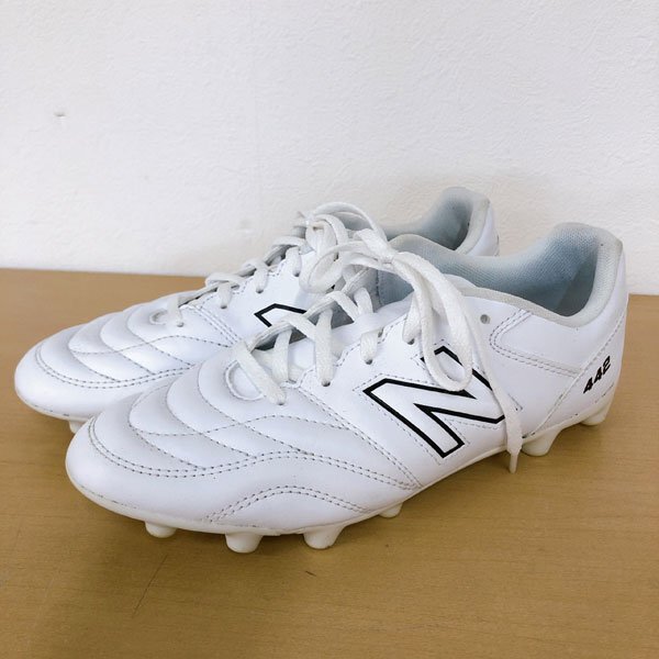 725*NewBalance ニューバランス 442 サッカー スパイク シューズ Jr キッズ 24cm ホワイト拍卖