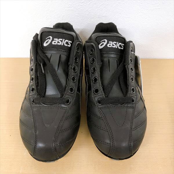 933*アシックス 野球 スパイク GFS-23 ブラック×ブラック 23cm 【未使用に近い】拍卖