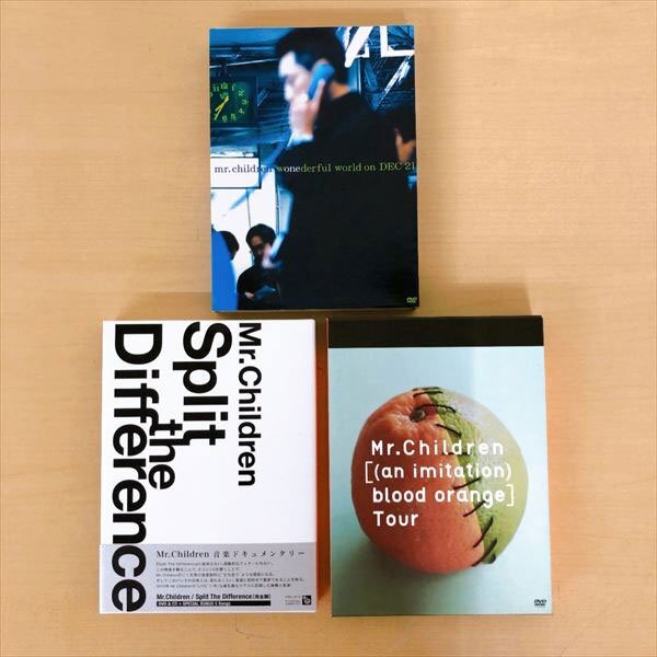 364*Mr.children ミスチル DVD3点セット wonederful world on DEC21/Split the Difference/blood orange Tour拍卖