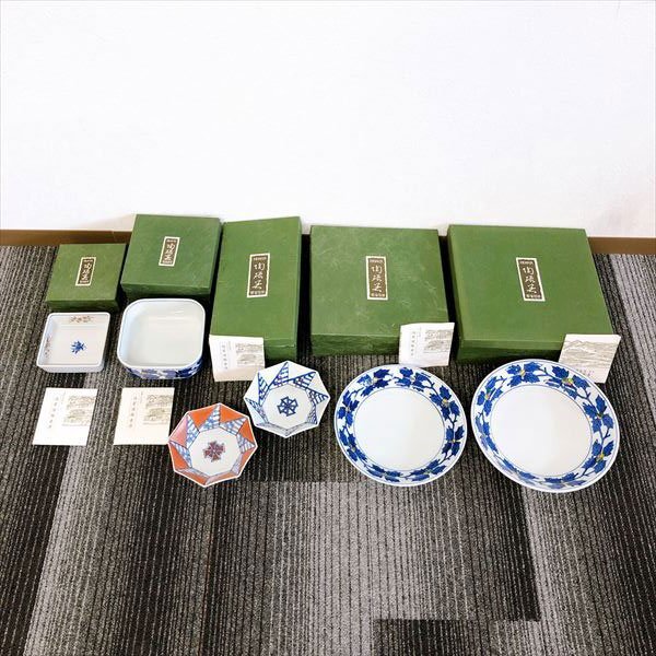 335*渋草焼 芳国舎 皿 小鉢など 6点 5箱 陶磁器 飛騨伝統特産 まとめ 【未使用品】拍卖