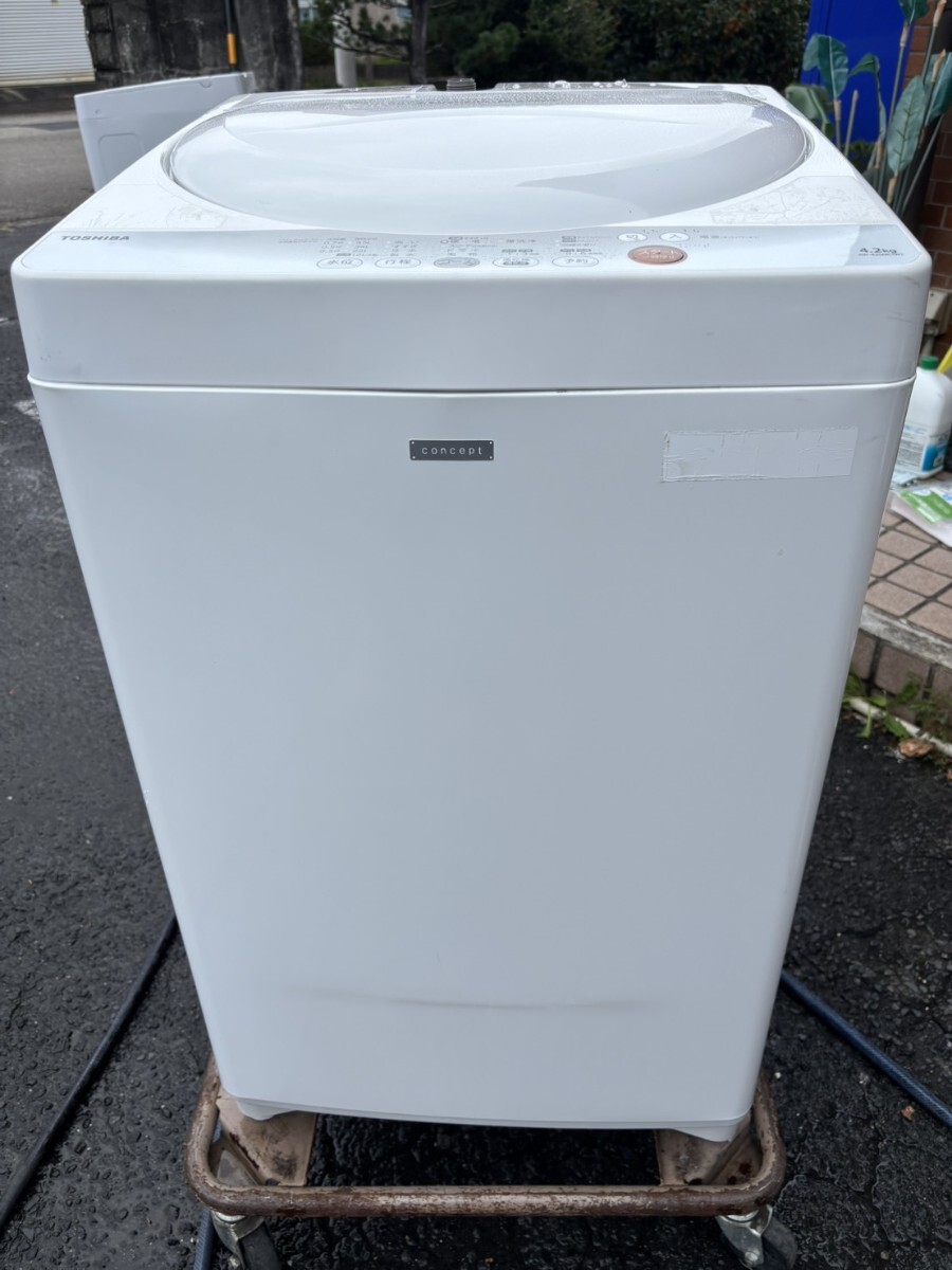 739☆【引取り限定】 TOSHIBA/ 全自動電気洗濯機/AW-42SMC/2014年/4.2㎏/中古/ 東芝拍卖