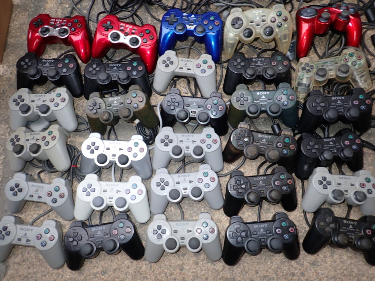 PS2 プレステ2 アナログコントローラー デュアルショック2 まとめて 30個 純正 他 大量セット プレイステーション PS1 クリア GG3102拍卖