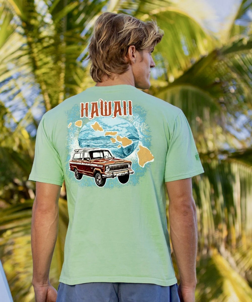 crazy shirts Hawaii クレイジーシャツ ハワイ Tシャツ『JEEP』コラボ Sサイズ メンズ KEY LIME DYED アウトレット 新品未使用 直営品拍卖