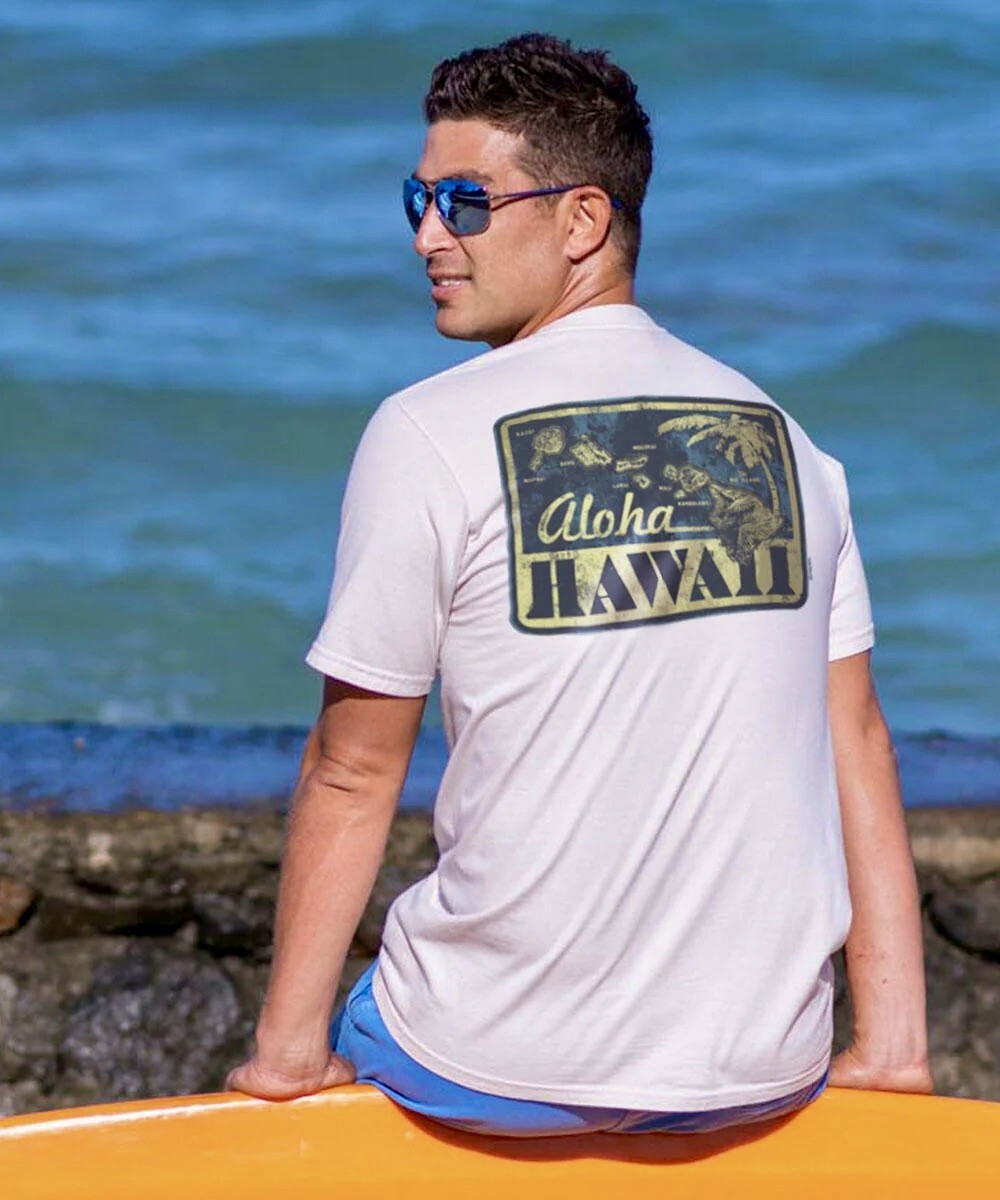 crazy shirts Hawaii クレイジーシャツ ハワイ Tシャツ 『ALOHA HAWAII』 Lサイズ メンズ COCONUT DYED アウトレット 新品未使用 直営品拍卖