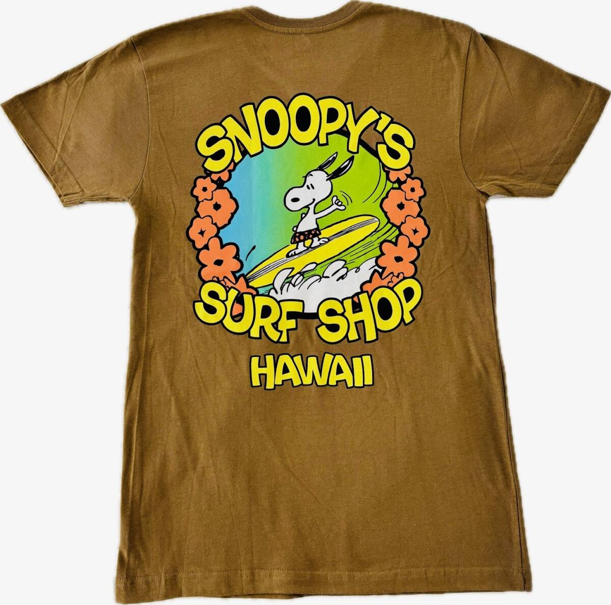 SNOOPY スヌーピー Tシャツ ハワイ限定 ハレイワ限定 ユニセックス Sサイズ ブラウン 茶色 新品未使用 直売品 拍卖