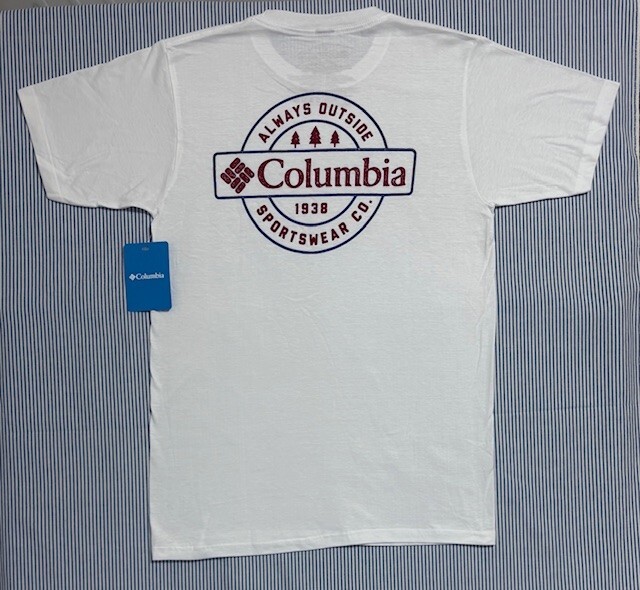 Columbia コロンビア Tシャツ Sサイズ 白色 ホワイト メンズ 新品未使用 正規品拍卖
